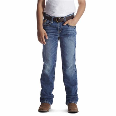 Ariat Kids' B4 Relaxed Boundary Boot Cut Jean - 8,