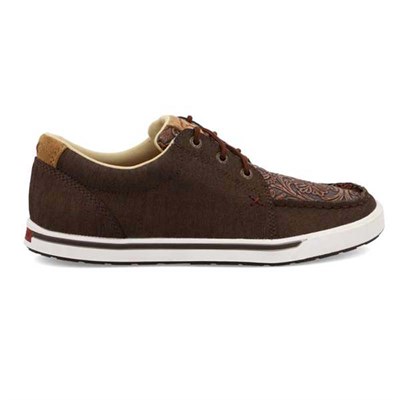 Twisted X Women's Kicks Cocoa and Tooled Brown, 10M