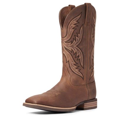 Ariat Men's Distressed Brown Everlite Fast Time Western Boot - 9.5