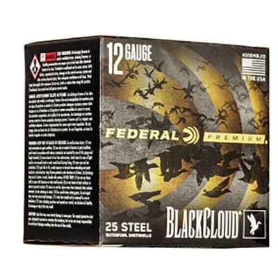 Federal Black Cloud FS Steel 12 Gauge BB Shotgun Ammunition, 25 rounds