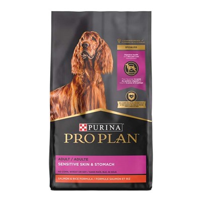 Pro Plan Dry Dog Food- Sensitive Skin and Stomach, Salmon and Rice, 30 lb