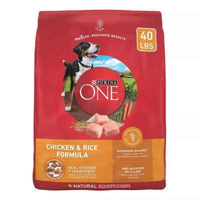 Purina One Dry Dog Food- Chicken and Rice, 40 lb