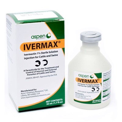 Aspen Ivermax Injection Parasiticide For Cattle and Swine, 50mL
