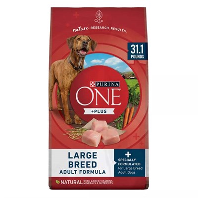 Purina One Dry Dog Food- Large Breed, Chicken and Rice, 31.1 lb