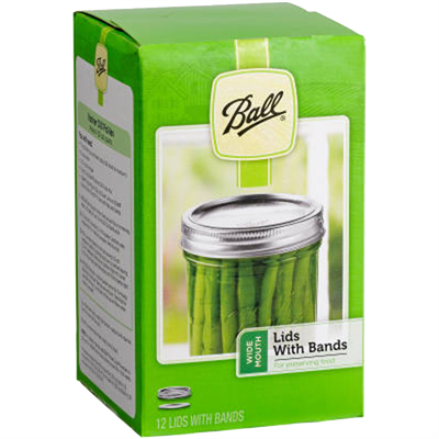 Ball Canning Products Wide Mouth Lids with Bands, 12 count