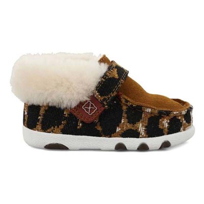 Twisted X Infant's Driving Moc- Tan and Cheetah, 9M