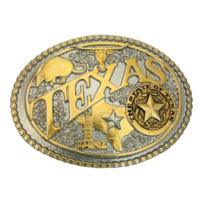 Montana Silversmiths Two Tone Texas State Heritage Attitude Buckle