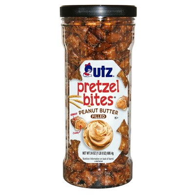 Utz Peanut Butter Filled Pretzel Bites, 24 oz