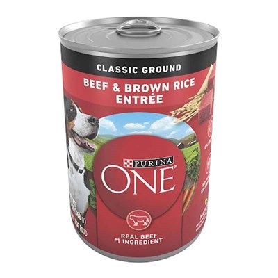 Purina One Wet Dog Food- Beef and Rice, 13 oz