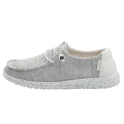 Hey Dude Women's Stone White Wendy Sox Classic Slip-On Shoe - 9