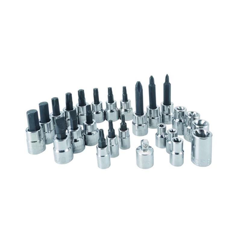 Craftsman 1/4 and 3/8 in. drive 6 Point Socket and Bit Set 25 pc.