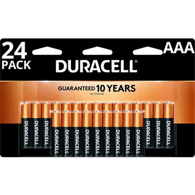 Duracell Coppertop Alkaline AAA Batteries, 24 pack