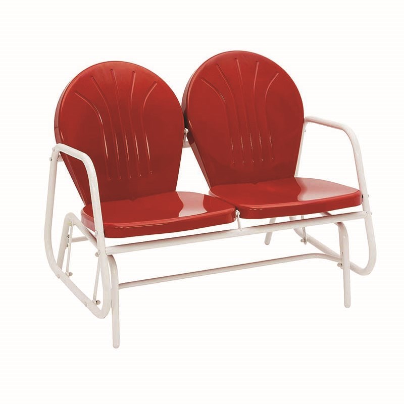 Jack Post 2 Steel Glider Chair, Red