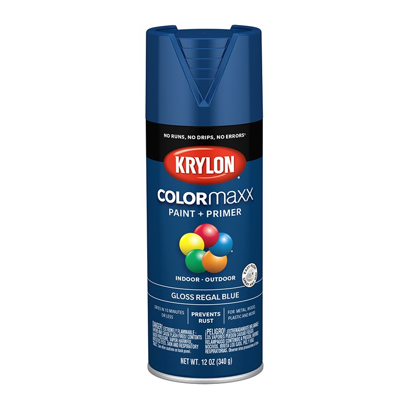 Krylon COLORmaxx Spray Paint Gloss Regal Blue 12 Ounce