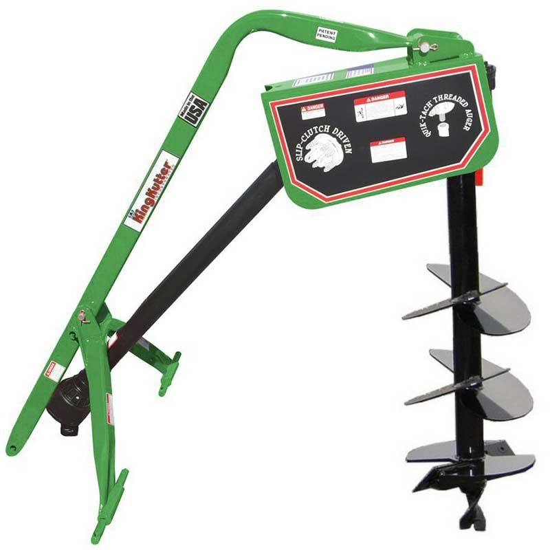 King Kutter Slip Clutch Post Hole Digger with 12-in Auger