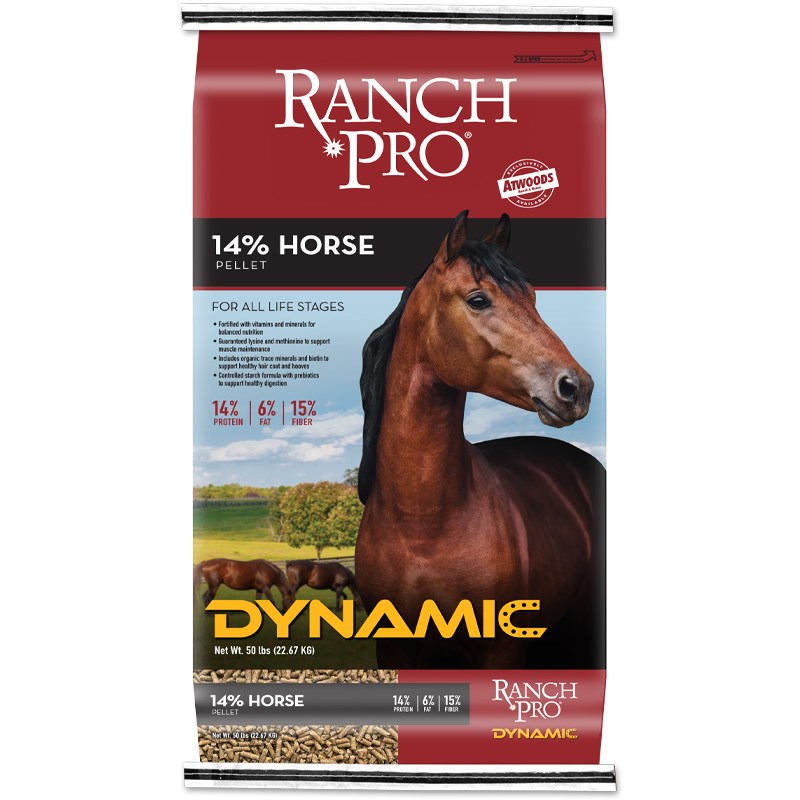 Ranch Pro Dynamic 14% Horse Pellets, 50 lbs