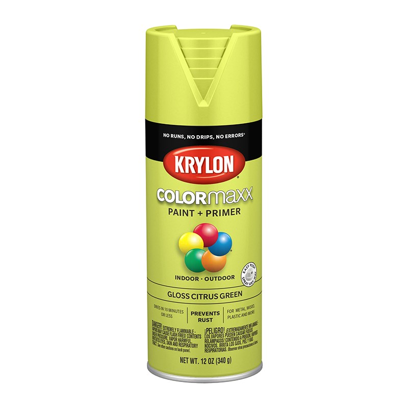 Krylon COLORmaxx Spray Paint Gloss Citrus Green 12oz