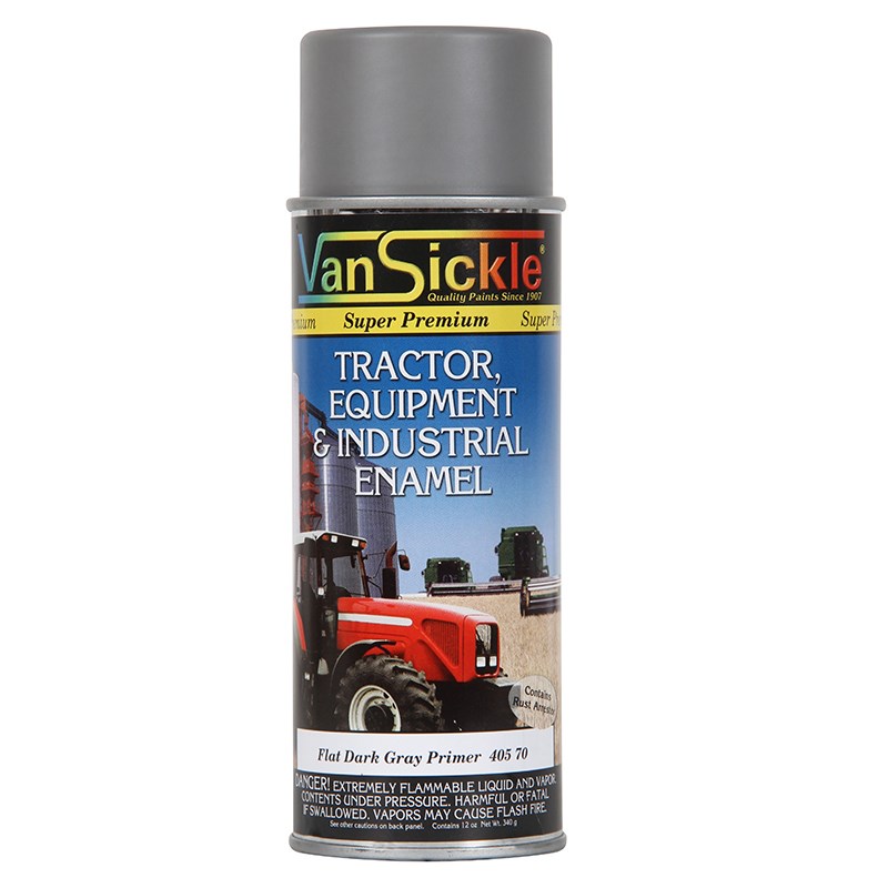 Van Sickle Tractor Equipment & Industrial Enamel, Spray, Flat Dark Gray Primer