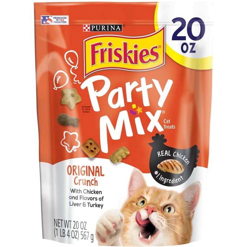 Friskies Cat Treat- Party Mix, Original Crunch, 20 oz