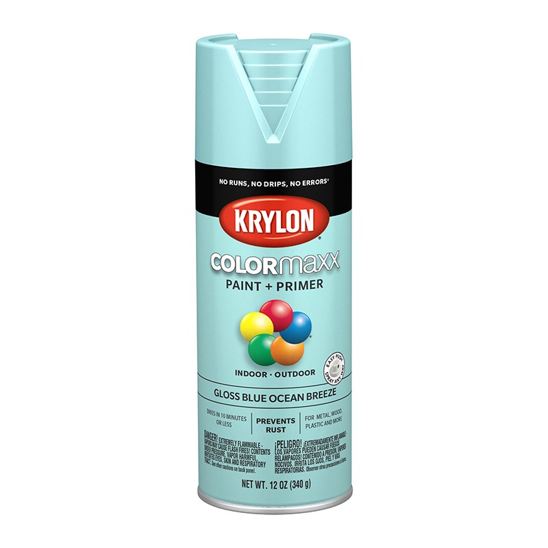 Krylon COLORmaxx Spray Paint Gloss Blue Ocean Breeze 12oz