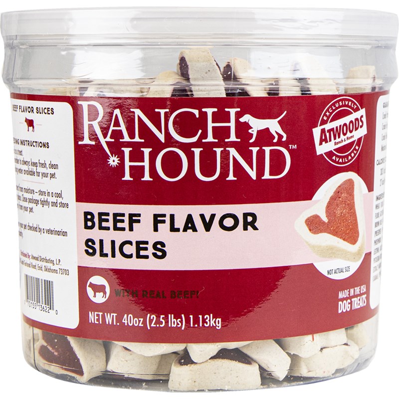 Ranch Hound Dog Treat Beef Flavor Slices 40 oz