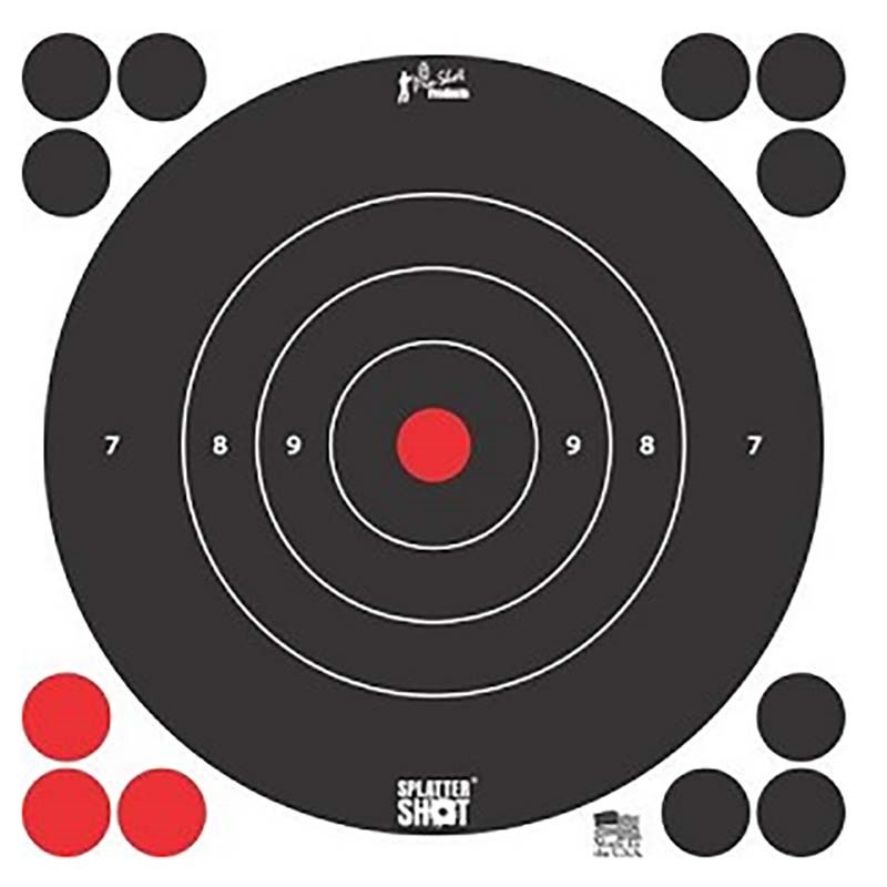 Pro-Shot 12-in White Splatter Shot Bullseye Target, 5 targets