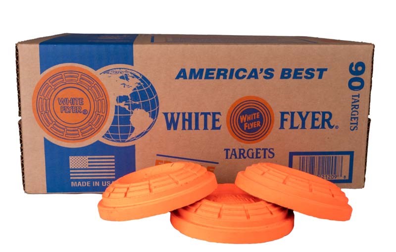 White Flyer Orange Clay Targets, 90 pack