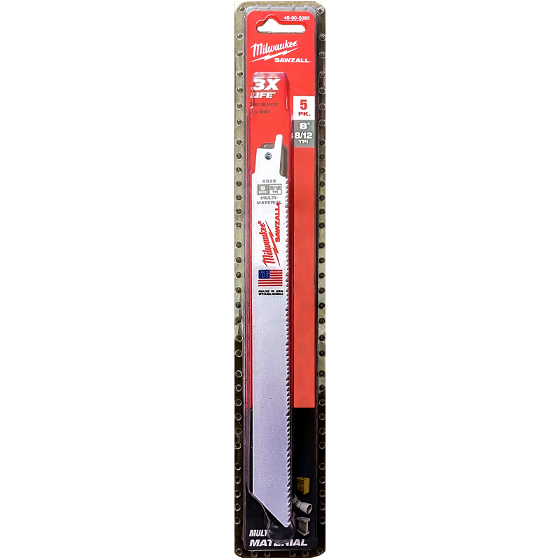 Sawzall Blades 8/12T 8 in 5 pack