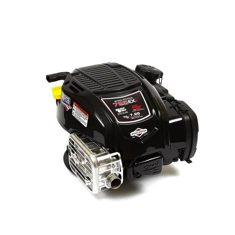 Briggs & Stratton 725EXi Series, Vertical, 7.25 GT, 163cc 25MM x 3-5/32, Tapped 3/8-24, 1/4 Keyway Recoil Start, Ready Start