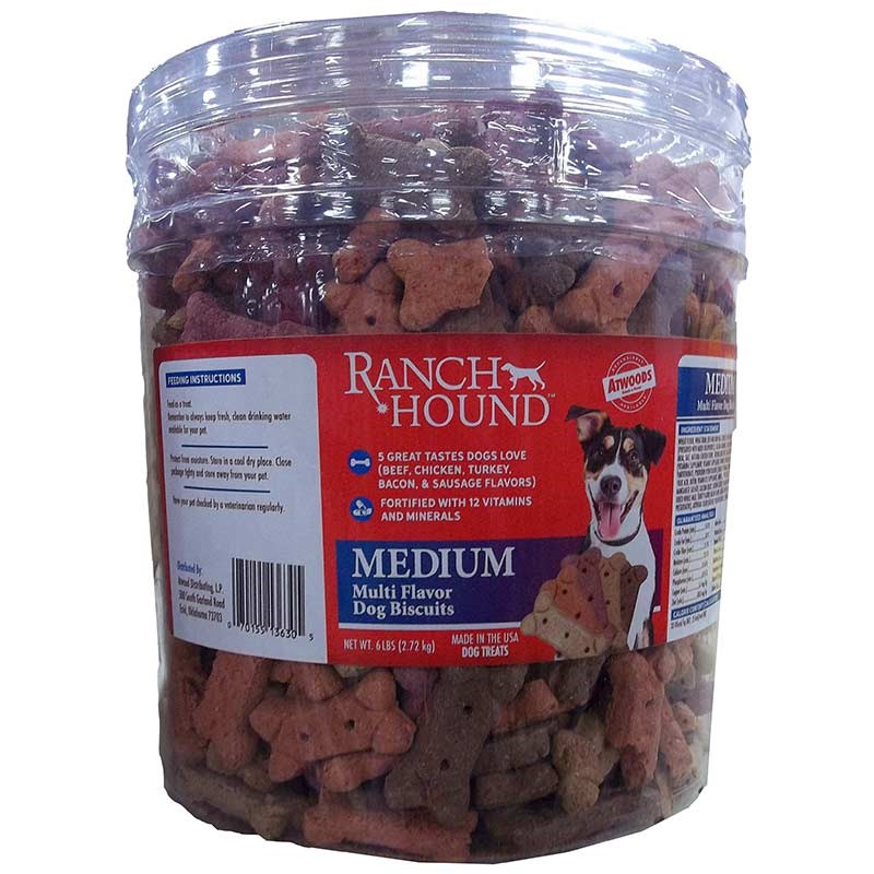 Ranch Hound Medium Multi Flavor Dog Biscuits 6 lbs