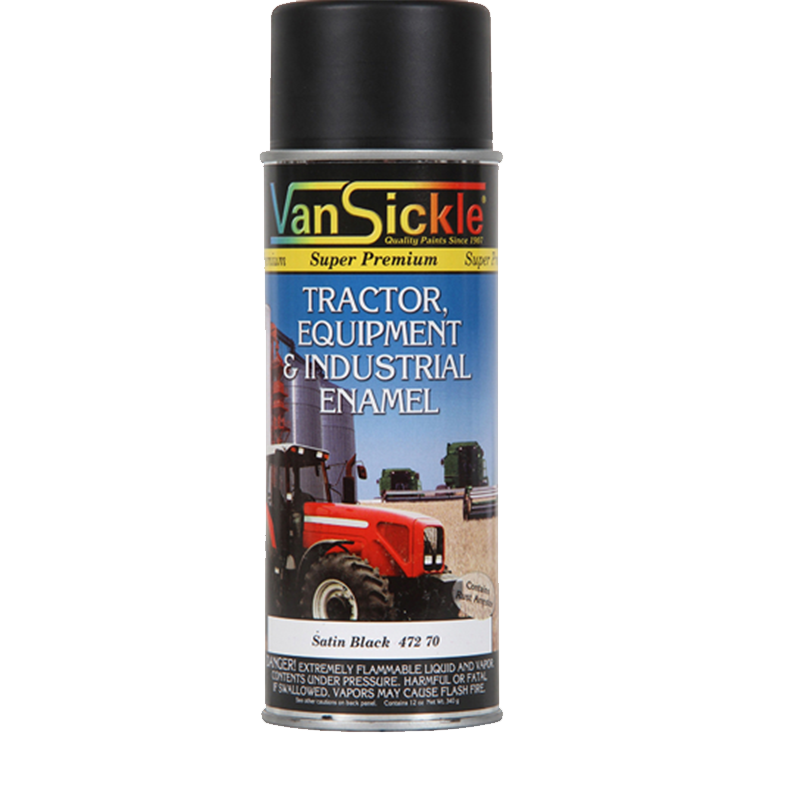 Van Sickle Paint Tractor Paint, Black Satin, Spray
