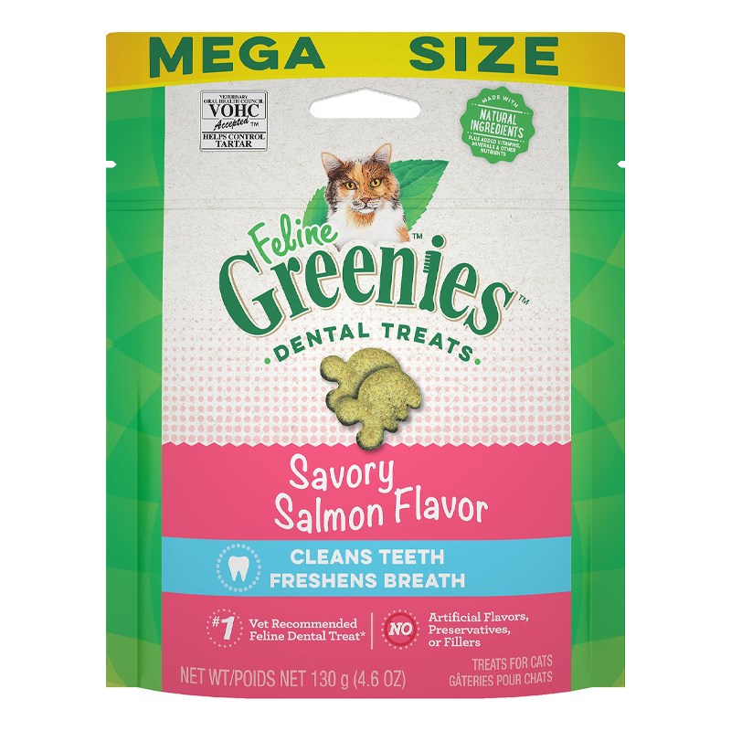 Greenies Savory Salmon Flavor Dental Cat Treats - 4.6oz