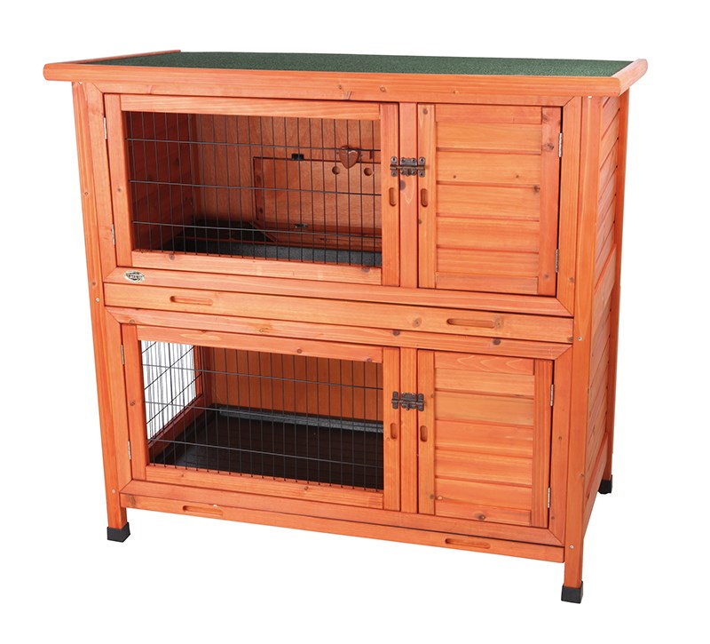 Trixie Pet Products Natura 2-in-1 Hinged Roof Rabbit Hutch