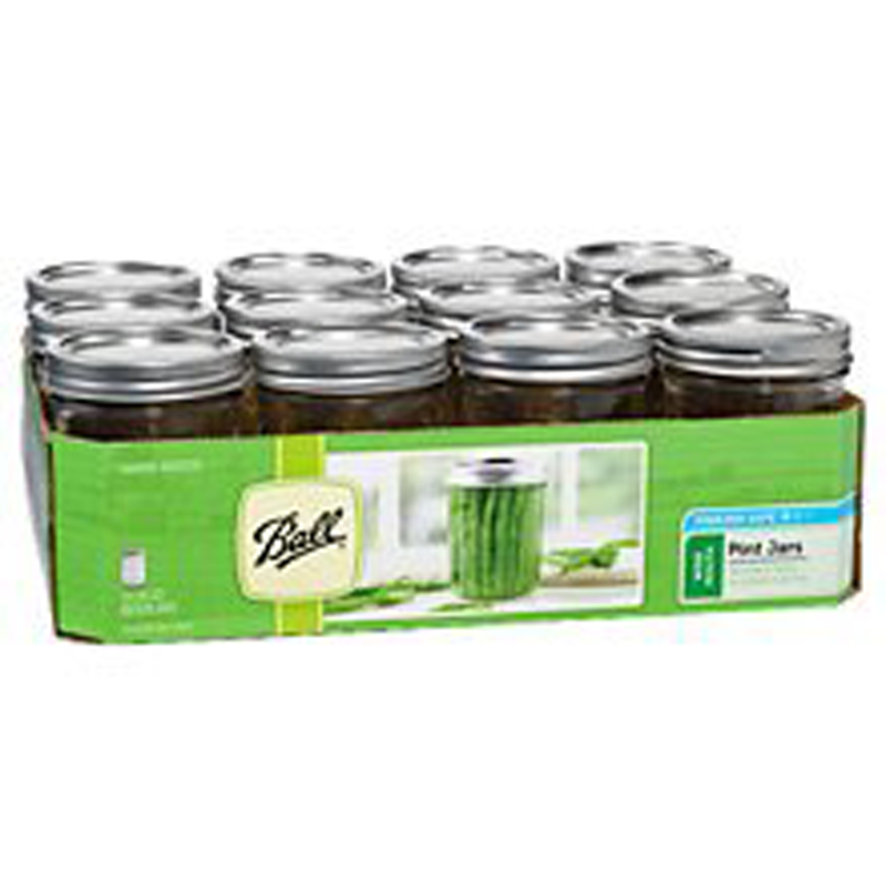 Ball Canning Products Wide Mouth Canning Jars with Lids, 1 pint, 12 count