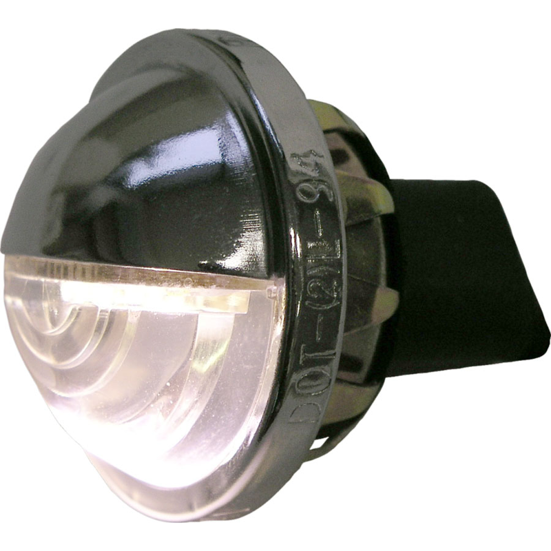 Peterson Great White Low-Draw Chrome LED Push-In License Light