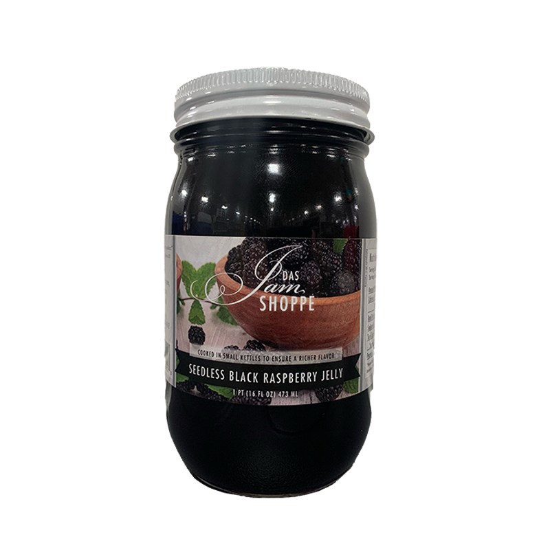 Das Jam Shoppe Seedless Black Raspberry Jelly, 1 Pint