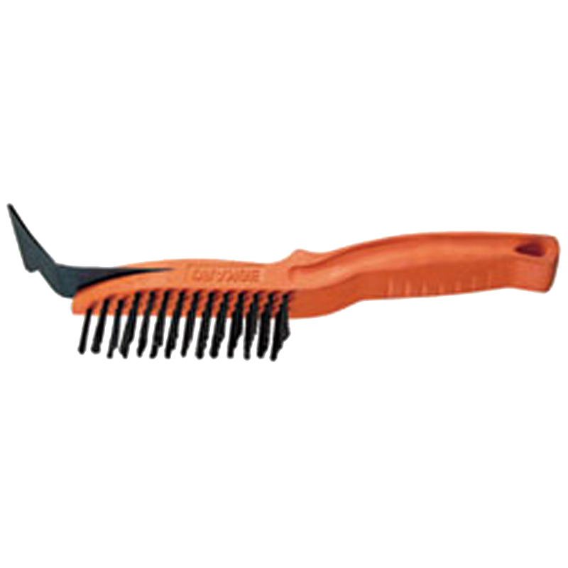 Hobart Welding Products Brush, Super with Scraper, Stainless