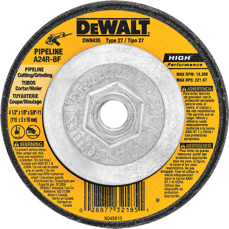 Dewalt 11 GP DCW Disc, 4 1/2 in x 1/8 in x 5/8 in