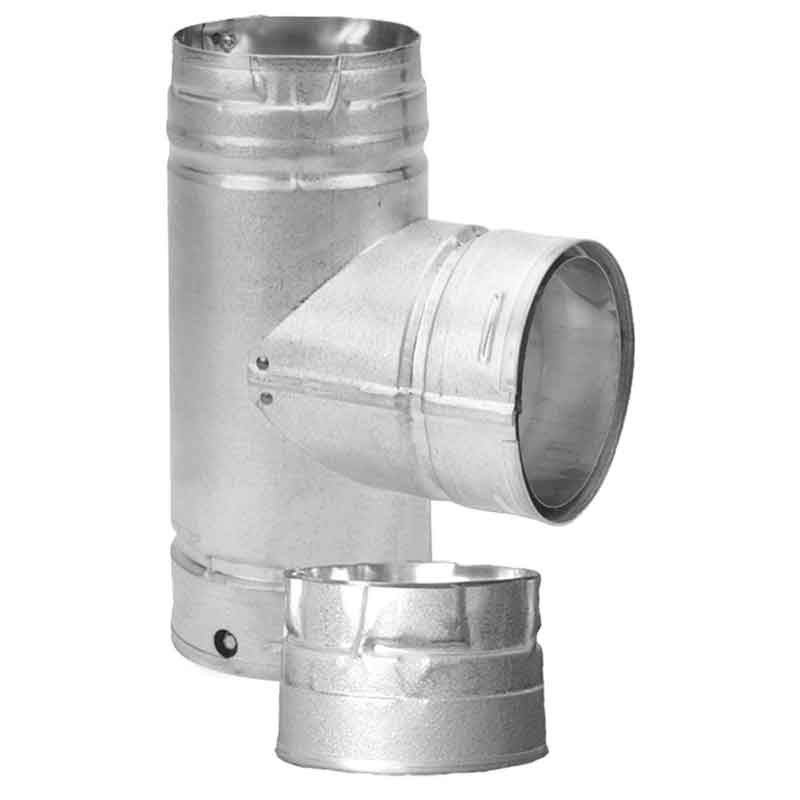 DuraVent PelletVent 3-in Tee with Clean-Out Cap