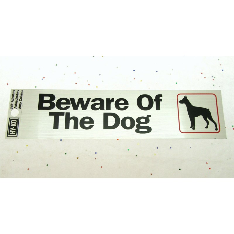 Hy-Ko 2-Inch X 8-Inch Beware Of The Dog Sign