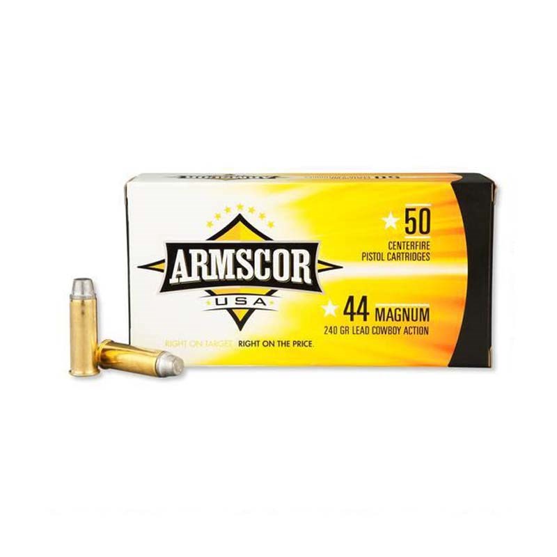 Armscor .44 Remington 240 Grain SWC Handgun Ammunition, 50 rounds