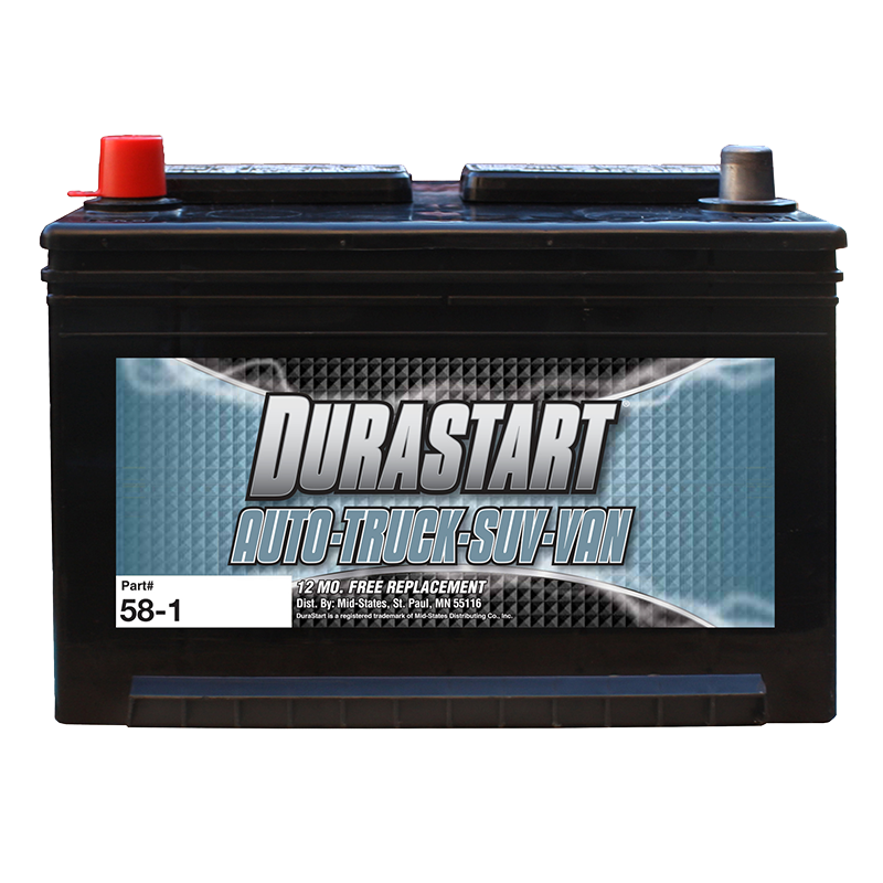 Durastart 540 CCA Auto/Truck/SUV/Van Battery, 58-1