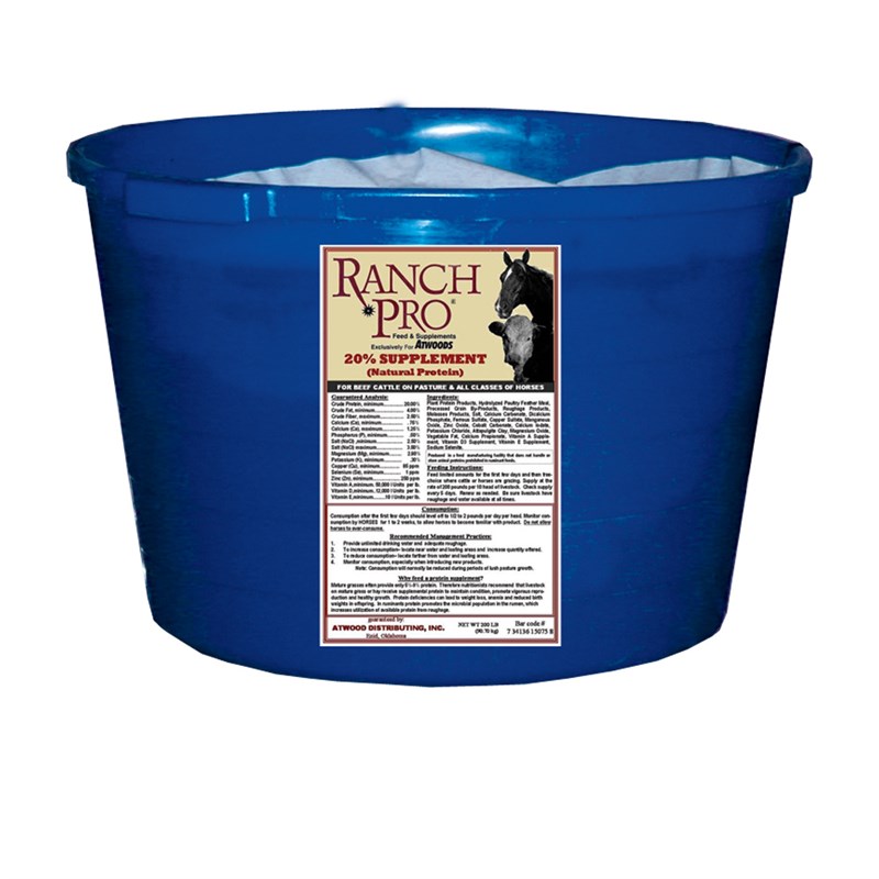 Ranch Pro 20% Supplement Tub, 200 lbs