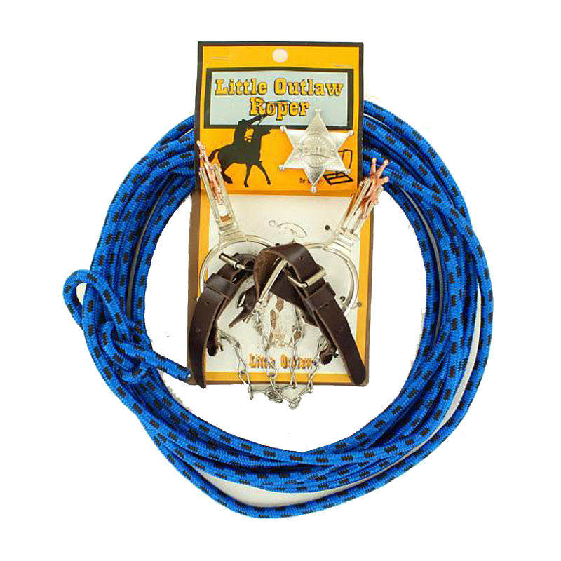 M&F Western Products Blue Rope, Badge and Spur Set