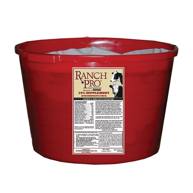 Ranch Pro 24% Supplement Tub, 200 lbs
