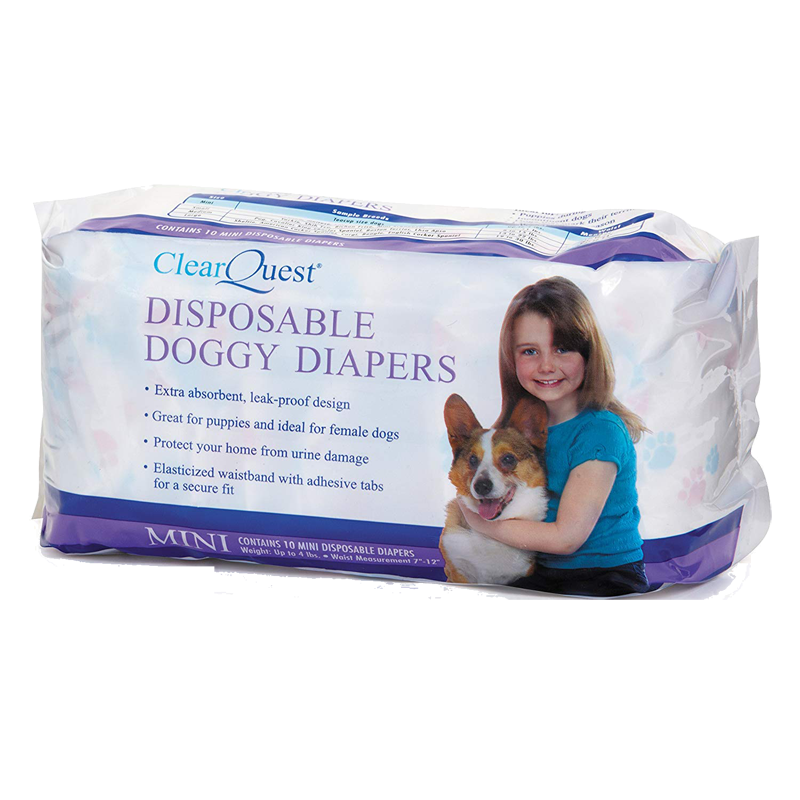 ClearQuest Mini Disposable Dog Diapers, 10 count
