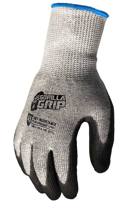 Gorilla Grip A5 Cut Protection Gloves, 2 pack - L