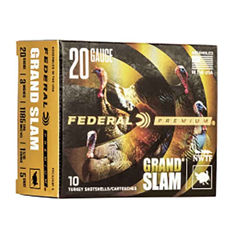 Federal Grand Slam 20 Gauge 5 Shot Shotgun Ammunition, 10 rounds