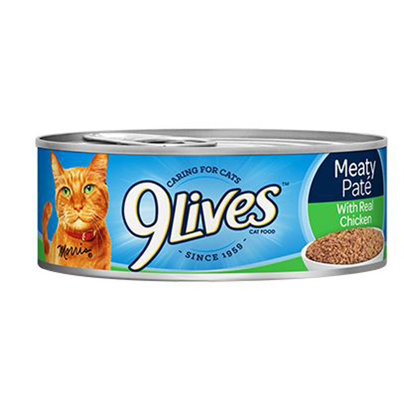 9 Lives Meaty Pate with Real Chicken, 5.5 oz