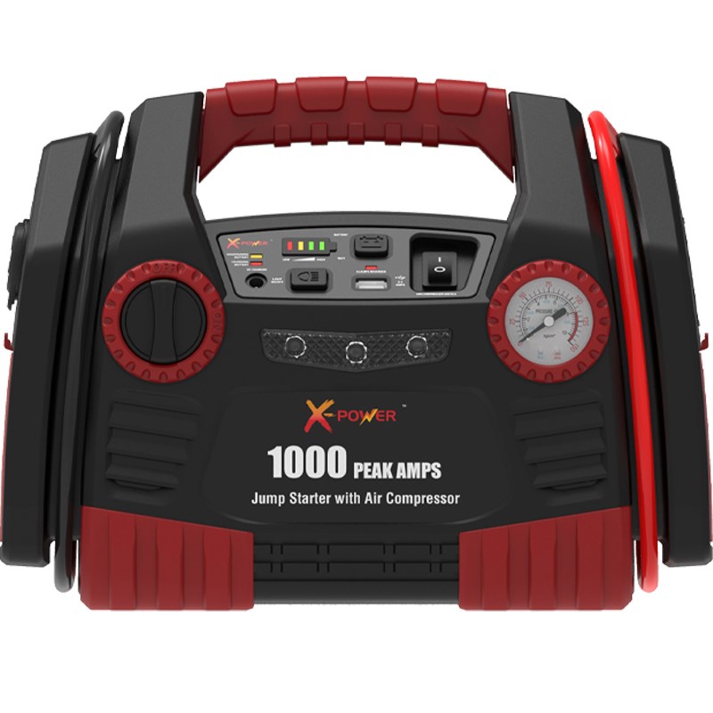 X-Power 1000 Peak Amp 5-in-1 Jump Starter with Air Compressor